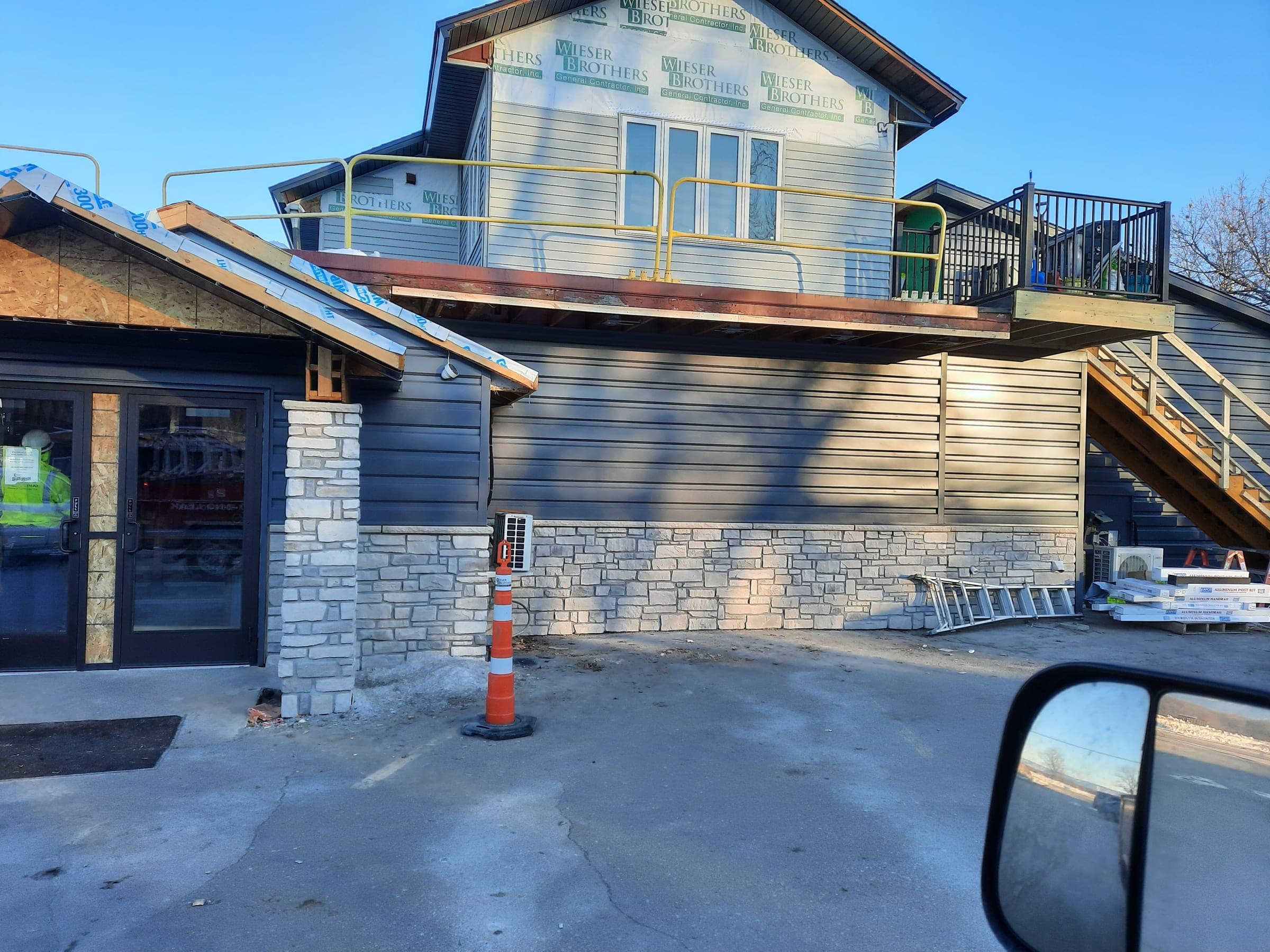 Wall panel installation at Blue Moon, Onalaska, Wisconsin