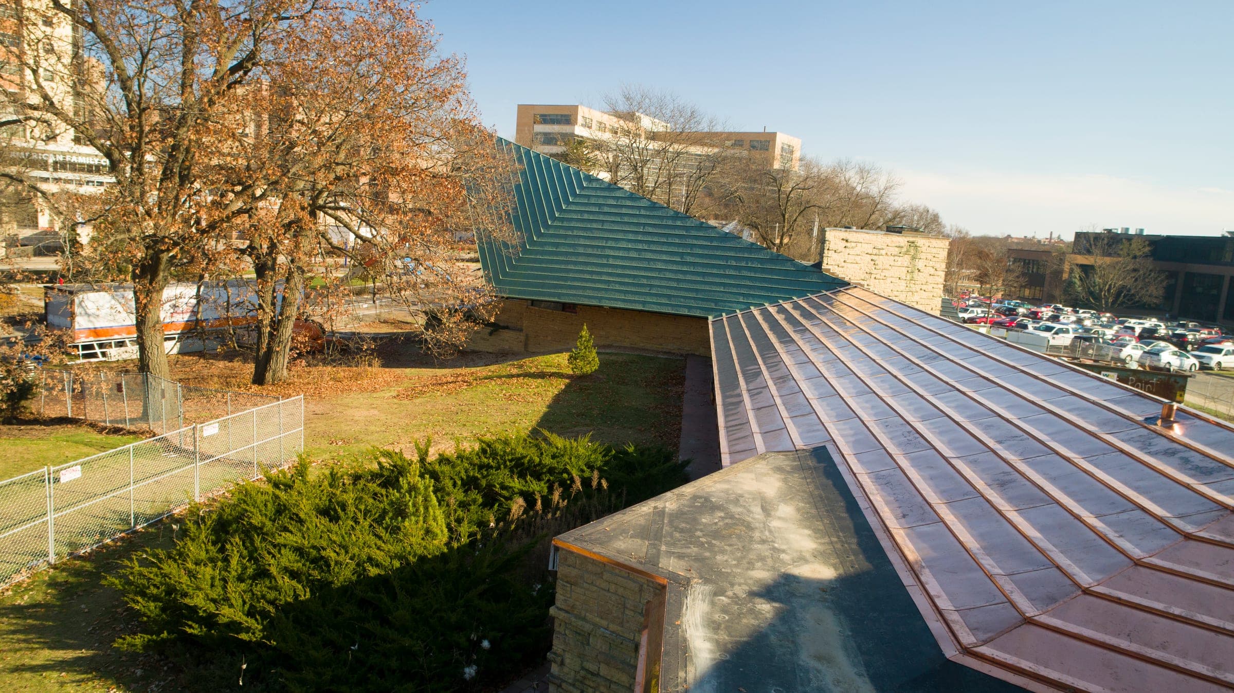 Commercial reroof at the First Unitarian Society of Madison, Madison, Wisconsin