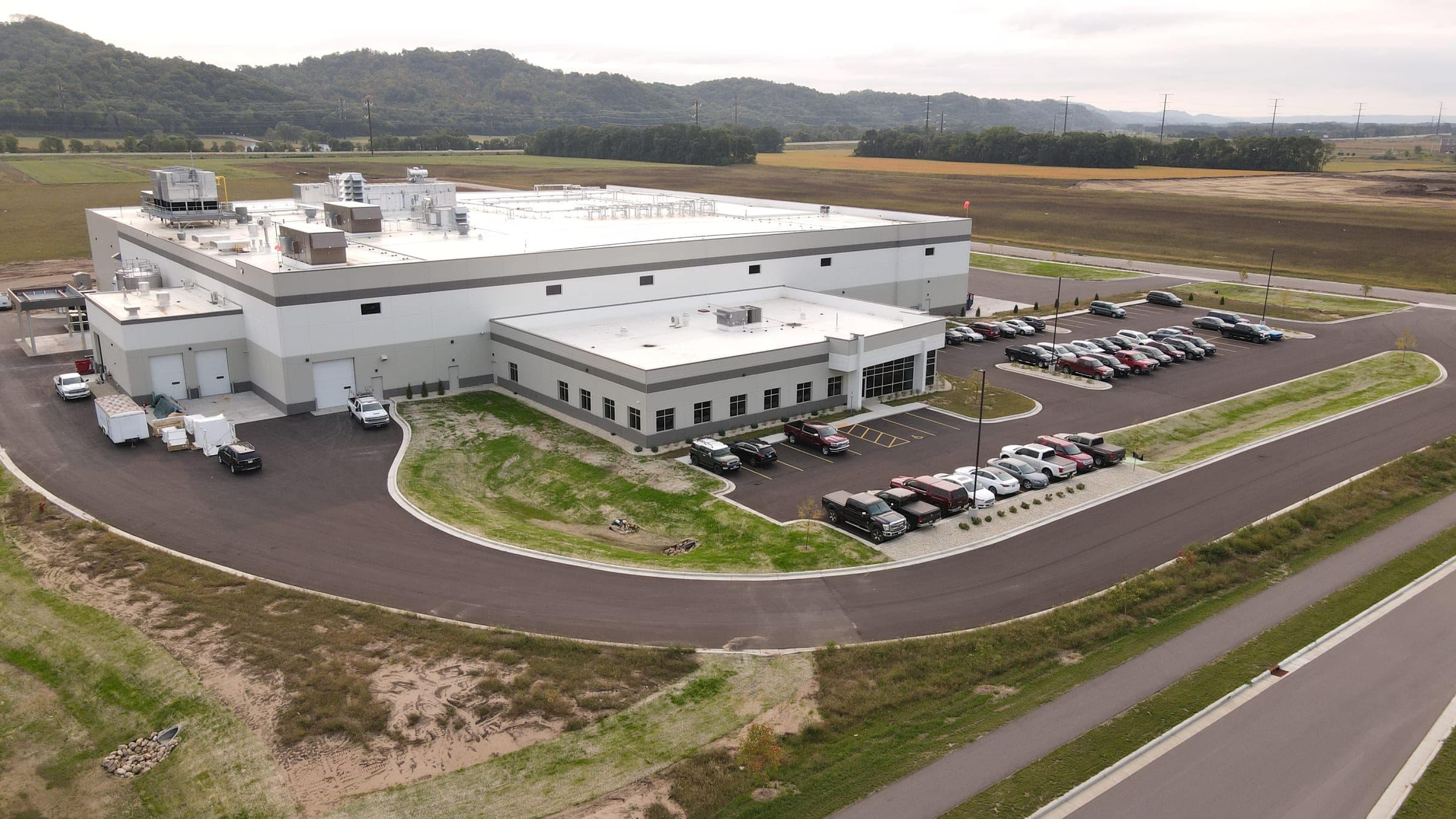 New construction roofing at Holmen Cheese, Holmen, Wisconsin
