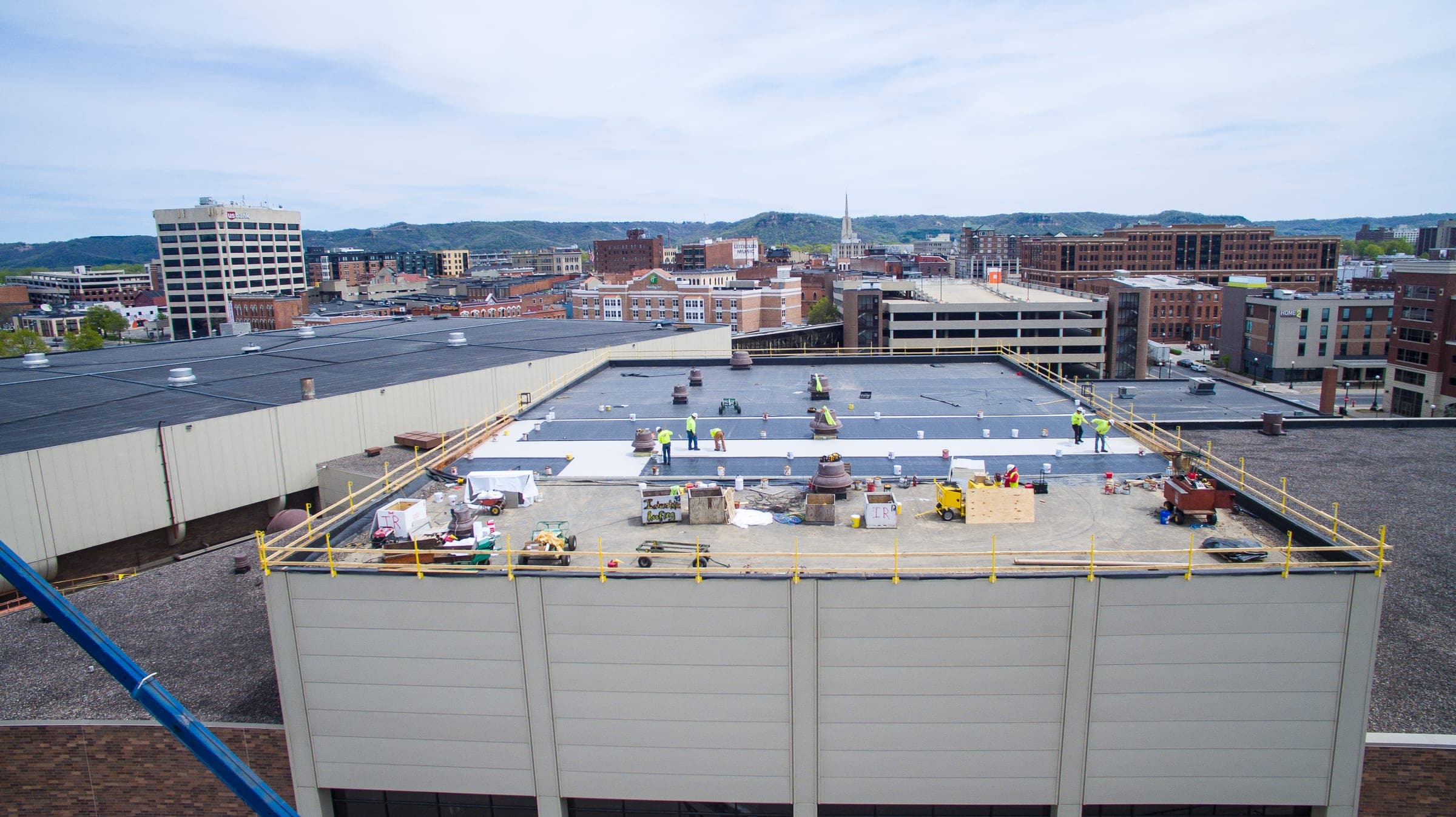 Commercial reroof at the La Crosse Center, La Crosse, Wisconsin