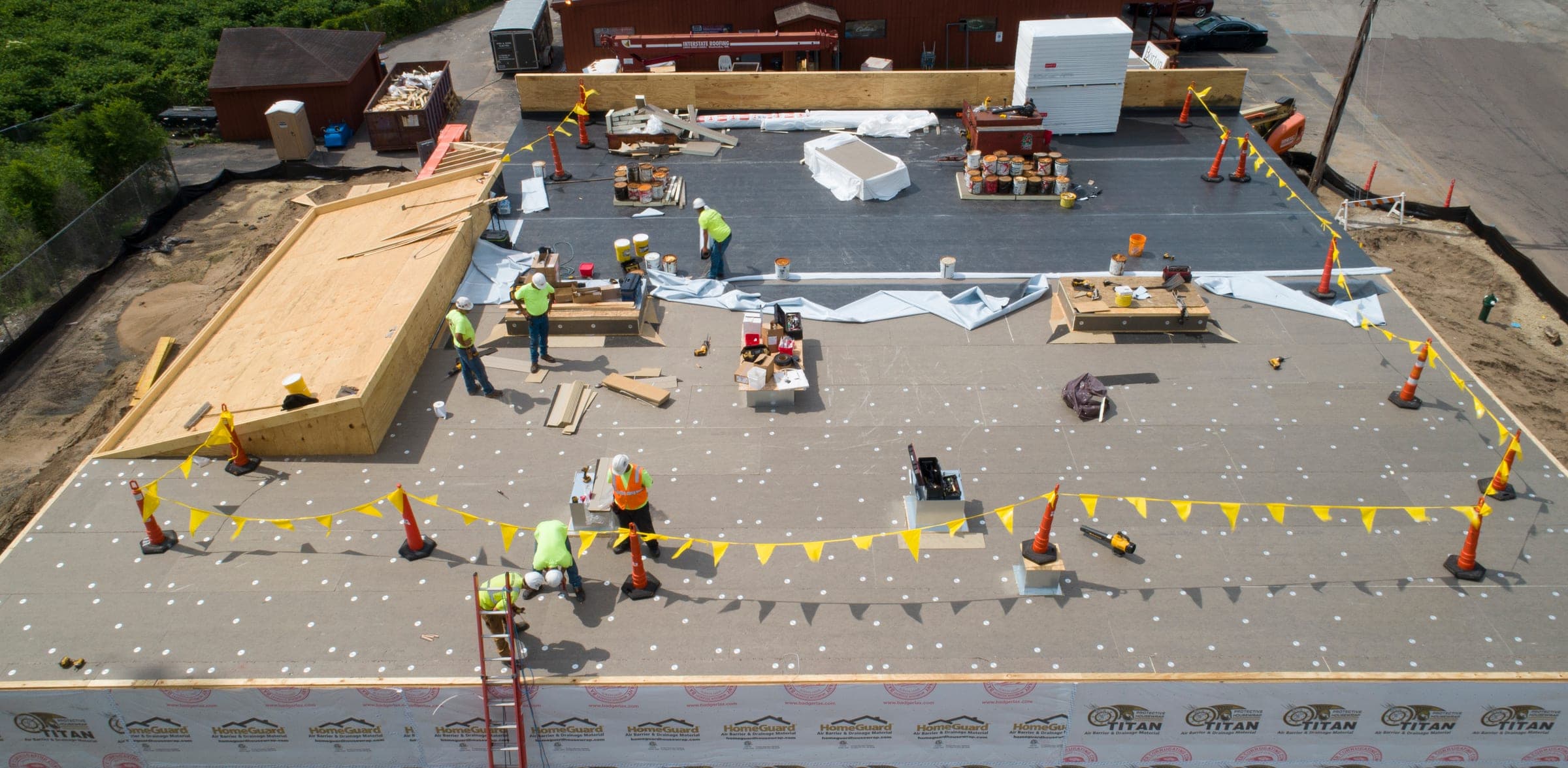 New construction roofing at Nutbush City Limits, Onalaska, Wisconsin