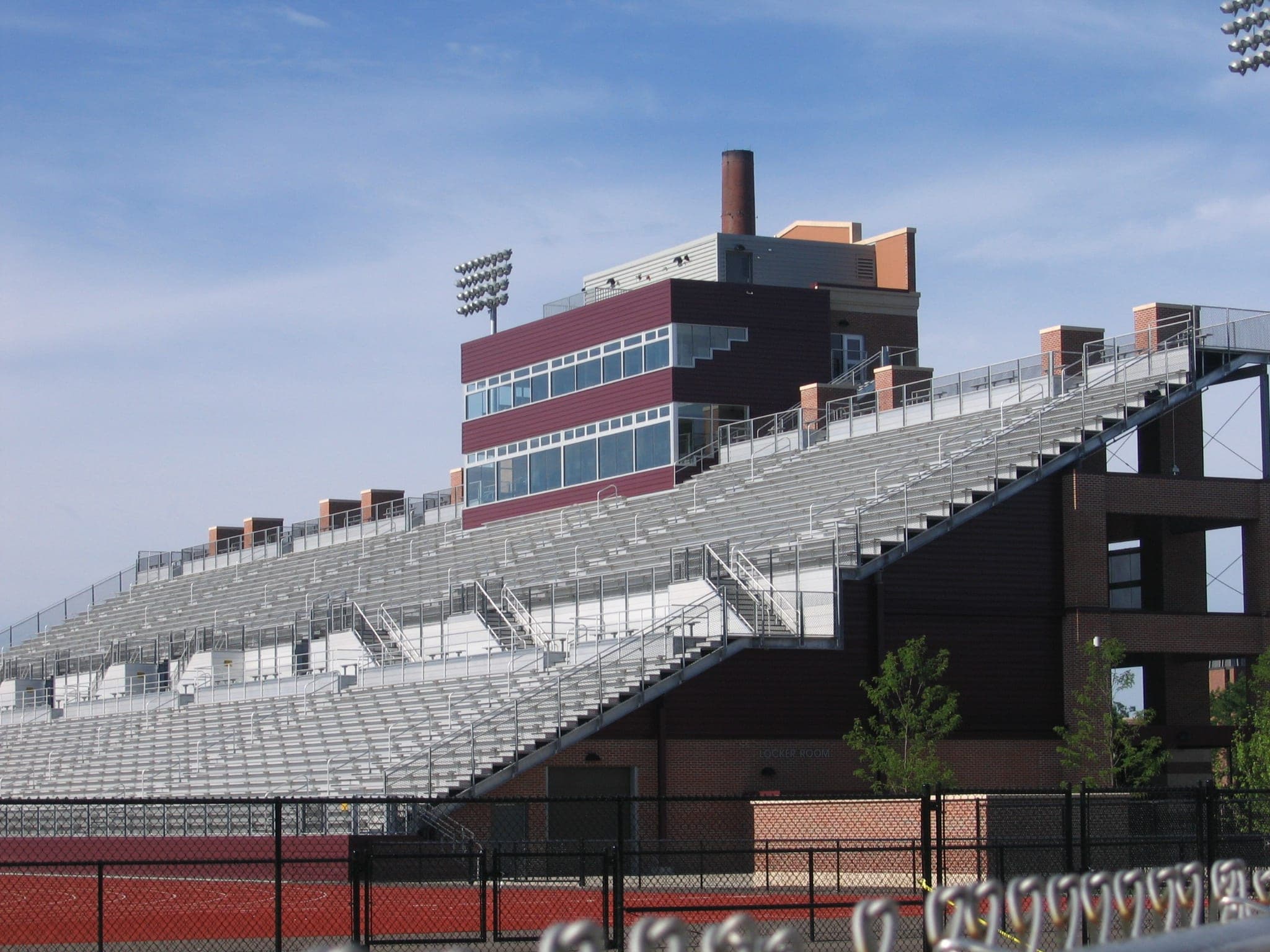 Wall panel installation at UW La Crosse Stadium, La Crosse, Wisconsin